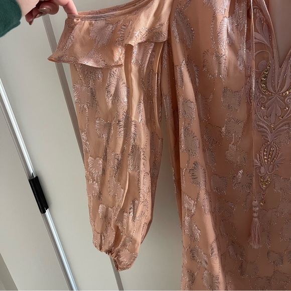 LILLY PULITZER COLD SHOULDER SPARKLE PINK BEADED DRESS - Picture 7 of 12